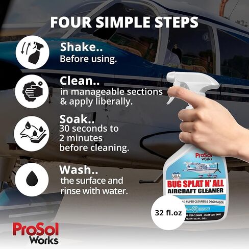 منظف ​​متعدد الأغراض للمركبات من Bug Splat N' All، 32 أونصة سائلة - رذاذ منظف المركبات لبقع الحشرات وأوساخ الطريق والقطران وفضلات الطيور والمزيد - منظف السيارة لجميع أنواع المركبات - آمن على جميع الأسطح in Kuwait