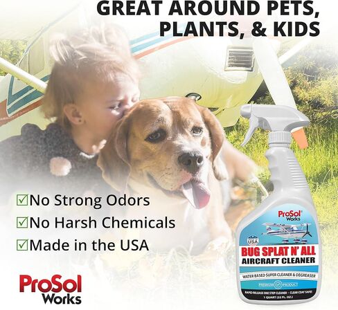 منظف ​​متعدد الأغراض للمركبات من Bug Splat N' All، 32 أونصة سائلة - رذاذ منظف المركبات لبقع الحشرات وأوساخ الطريق والقطران وفضلات الطيور والمزيد - منظف السيارة لجميع أنواع المركبات - آمن على جميع الأسطح in Kuwait