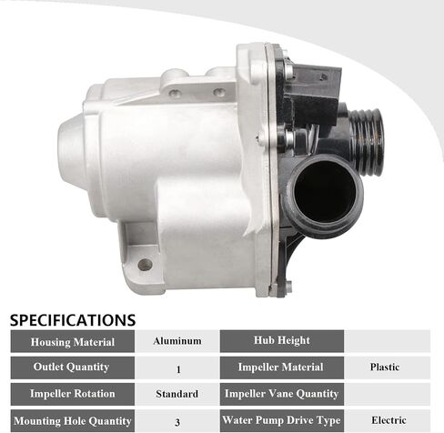 01106E Electric Water Pump for BMW [3.0L L6 Turbo] ‘N54/N55-B30A’ Engine, Selected 135i E82, 335i xi/is E90 E91 E92, 335i F10 F11 F18, 740i/640i, X3 X5 X6 F25 F26 E70 F15 F85 E71 E72, Z4 E89 in Kuwait