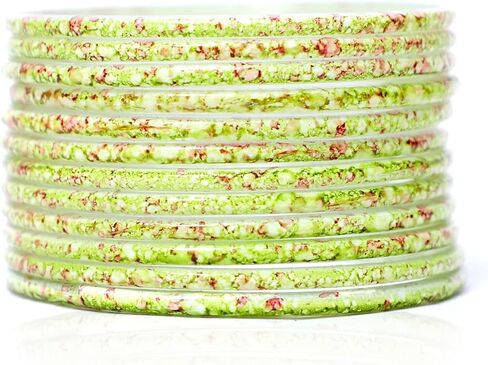 JD'Z COLLECTION Indian Jewelry Bangles For Women,Glass Bangles For Every Ocassions Authentic Handmade Textured Marvel Design,Best For Dailywear Purpose,Set Of 12 in Kuwait