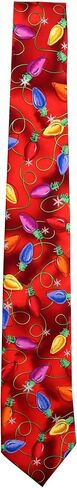ربطات عنق رجالي من Jerry Garcia JG-H-5 ذات طابع العطلة لعيد الميلاد، أحمر، مقاس واحد in Kuwait
