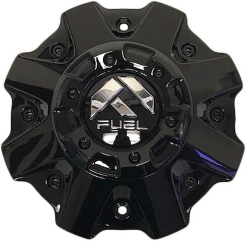 عجلات الوقود للطرق الوعرة 1001-81GBR باللون الأسود اللامع مع غطاء مركزي بمسامير سوداء in Kuwait