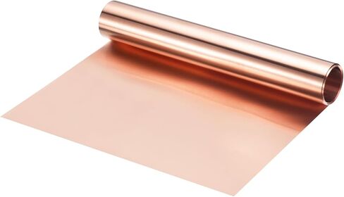 uxcell Copper Sheet Roll 2000mm x 10mm x 0.1mm, 99.9% Pure Copper Strip Copper Flashing Metal Foil Plate for Electricity DIY Projects (Multiple Sizes) in Kuwait