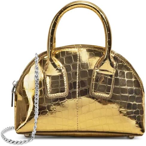 Mini Silver Crossbody Purse for Women Gold Purse Cute Small Top Handle Purses Pink Metallic Bag Shiny Chain Handbag in Saudi Arabia