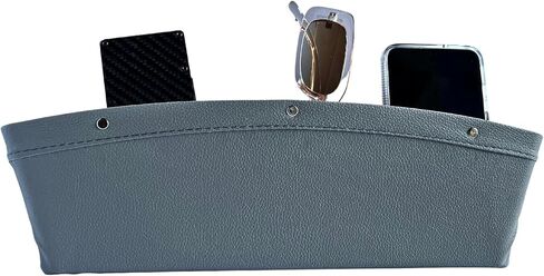 Car Seat Gap Filler Organizer - Essential Car Accessories Car Side Seat Gap Filler - Adjustable Car Seat Gap Storage Box for Glasses, Keys, and More - 2 Packs (Black) in Saudi Arabia