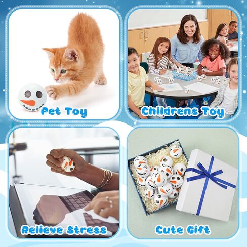 60 قطعة من كرة الإجهاد على شكل ندفة الثلج، ألعاب الإجهاد في عيد الميلاد، كرات الثلج الأولى لمحاربة كرات ندفة الثلج، ألعاب تخفيف التوتر الحسية، هدايا حفلات الكريسماس والشتاء، حقيبة حشو، هدايا للأولاد والبنات in Kuwait