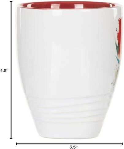 Iris Watercolor Purple On White 16 Ounce Glossy Stoneware Mug With Handle in Kuwait