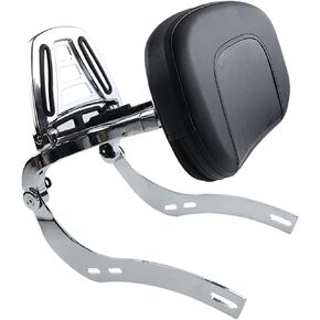 Motorcycle Multifunction Sissy Bar Driver Passenger Adjustable Backrest for Indian Scout Bobber Sixty Rogue Twenty 2018-2023 with Folding Luggage Rack Accessories (black)