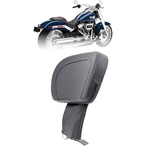 مسند ظهر للسائق قابل للتعديل لدراجة Harley Fatboy Heritage Softail Classic FLSTC 07-2020 (مرصع باللون الأسود)