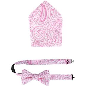 Trafalgar Men's Sobee Paisley Silk Bow Tie & Pocket Square Set