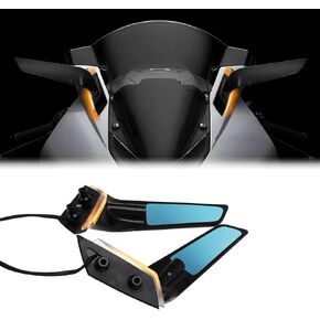 VITINO Motorcycle LED Turn Signal Mirrors 360° Rotatable Rearview Stealth Mirror For BMW S1000RR 2019-2023