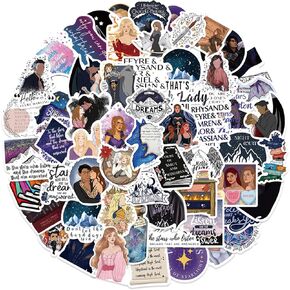 120Pcs Acotar Merchandise Stickers Pack, Book Graphic Vinyl Waterproof Sticker Decals for Water Bottle,Boot,Laptop,Skateboard,Phone,Journaling,Scrapbooking for Kids Teens Adults for Party Supply