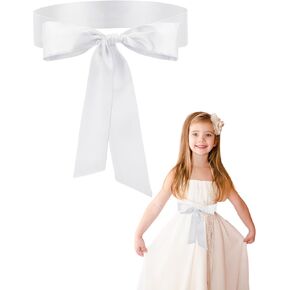 Satin Sash Belt for Girls Flower Girl Sash Long Waist Belts for Wedding Party Special Occasion 2'' Wide