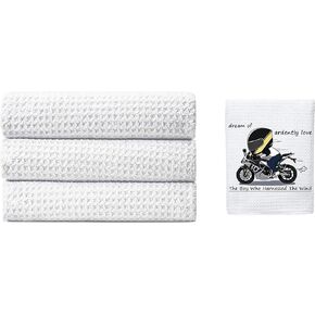 2 Pack 16"X24" Sublimation Blank Towel for Heat Press, 350GSM Kitchen Towel, 100% Polyester, Custom Personalised Photo Waffle Tea Towels, Face Towels for DIY Printing