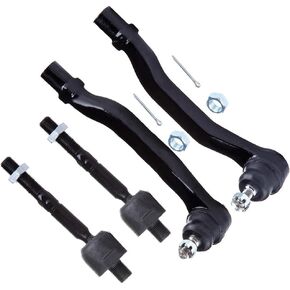 SCITOO 4pcs Front Suspension Kit Inner Tie Rod End Outer Tie Rod End Fit 2001-2003 For Acura CL 1999-2003 For Acura TL 1998-2002 For Honda For Accord
