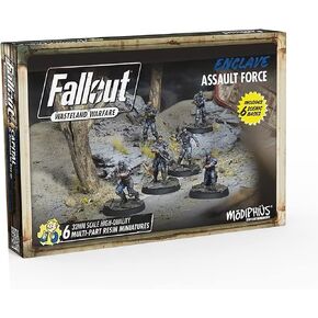 Modiphius Entertainment Ltd Fallout Wasteland Warfare: Enclave-Assault Force - 6 Miniatures, 32mm Unpainted Quality Resin Figures, Capital Wave RPG