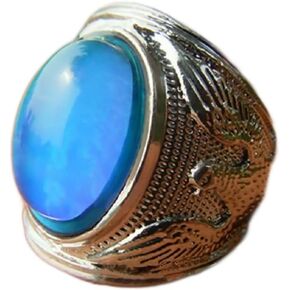 Mood Ring Changing Color for Adults Eagle Men Large Ring Antique Stainless Steel Vintage Statement Rings US size 11 12 13