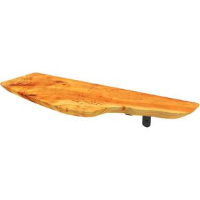 [PJ Collection] Small Live Edge Floating Wall Shelf with Paulownia Wood, Natural Wood Shelf, Floating Wall Shelf, Handcrafted Wall Shelf, Live Edge Wall Shelf