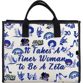 Zuo Bao 1920 Sorority Tote Bag Finer Women Gift It Takes A Finer Woman to Be A Zeta Canvas Shopping Bag Greek Sorority Gift