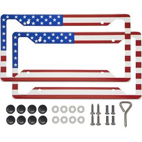 Premium Paw License Plate Frame, Made with High Grade Durable Aluminum (Paw Chrome - 2 pack)