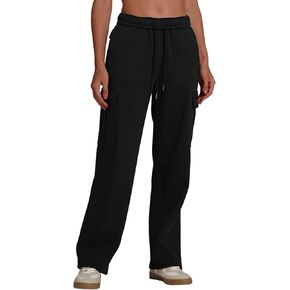 ODIZLI Women's High Waist Drawstring Wide Leg Sweatpants with Pockets Jogger Loose Sport Yoga Active Pants Lounge Trousers