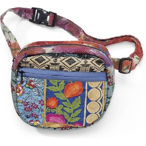 SAGEFINDS Boho Patchwork Belt Bag for Women | Stylish Fanny Pack for Waist | Fashionable Crossbody Everywhere Bag | Adjustable Strap | Designer Purse for Travel, Shopping, Music Festival, Party
