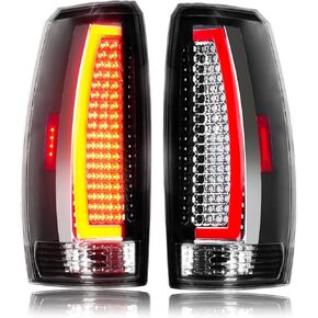 LED Tail Lights Assembly Fit for Chevy Avalanche 2007-2013 Rear Taillight, Black Housing Smoked Lens
