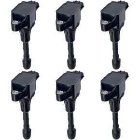 UF550 Ignition Coil Pack and Iridium 93501 Spark Plugs Compatible with 2009-2020 Nissan Infiniti Maxima Murano Pathfinder Quest Altima Q50 QX60 FX35 3.5L V6,Sets of 6