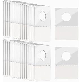 BENBO Hang Tabs Round Hole, 400 Pieces Clear Self Adhesive Hang Tabs Hooks Plastic Folding Tab Sticky Hanging Tabs Heavy Duty Display Tags for Hanging Retail Displays