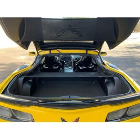 Trunk Security Upper Cargo Shade Cover for Corvette C7 Z06 Z51 2014 2015 2016 2017 2018 2019 (Upper with Corvette Emblem)