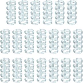 PATIKIL 5-Ring Binding Rings, 1.61"x 0.59"20 Pack Plastic Round Loose-Leaf Rings Comb Folio Binder for Notebook Album and Office Supplies, Transparent Blue