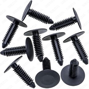 Rexka 100pcs M6.3 Splash Shield Wheel Cover Bumper Cover Retainer Clip Pin Rivet for Jeep Dodge Ram Chrysler 6501916 GM 22547243