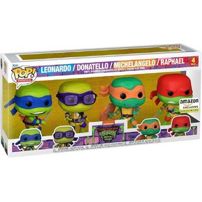 Funko Pop! Movies: Teenage Mutant Ninja Turtles: Mutant Mayhem - Ninja Turtles 4-Pack (Glow in The Dark), Amazon Exclusive