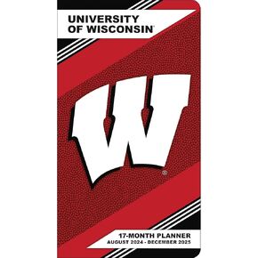 TURNER SPORTS Wisconsin Badgers 2025 17-Month Pocket Planner - PF (25998890524)