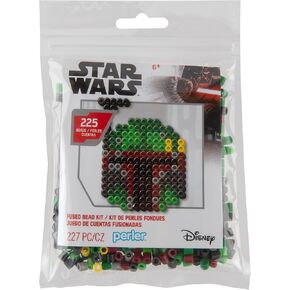 Perler Star Wars Boba Fett Introductory Fused Bead Craft Activity Kit, Finished Project Sizes Vary, Multicolor 227 Pieces