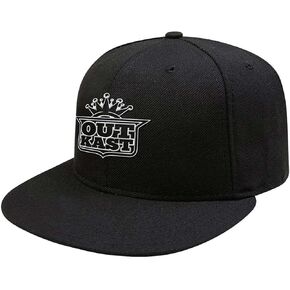 Outkast Men's White Imperial Crown Snapback Baseball Cap Black