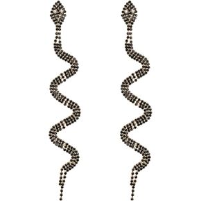 Flyonce Halloween Earrings Rhinestone Snake Earrings Costume Statement Snake Jewelry Serpent Snakes Dangle Earrings Cosplay Jewelry Accessories