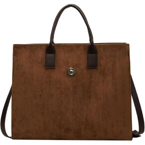 Suede Tote Handbag Winter Fall Shoulder Bag Purse for Women Men Adjustable Strap Trendy Crossbody Bag 2024