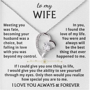 Jewelry To My Wife - the best thing that ever happened to me,Forever Love Necklace, Gift For Wife, Gift for her, Idea Gift For Women, Christmas Birthday Gift, Valentine Gift in Kuwait