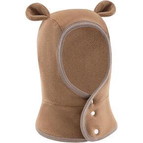 Toddler Winter Hat with Ear Flaps Baby Boy Hats Scarf Girls Balaclava Kids Polar Beanie Bear Neck Warmer