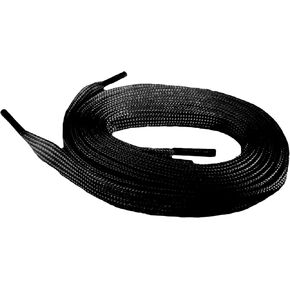 35" Premium Flat Colorful Fashion Sneakers Shoelaces ([Flat] 35 in. (90 cm), [Metallic] True Black)