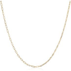 Fettero Choker Chain Necklace for Women 14K Gold Plated Dainty Choker Necklace Minimalist Thin Gold Chain Necklace Simple Twisted Chain Paperclip Necklace for Everyday Jewelry