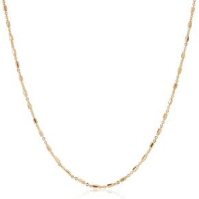 Fettero Choker Chain Necklace for Women 14K Gold Plated Dainty Choker Necklace Minimalist Thin Gold Chain Necklace Simple Twisted Chain Paperclip Necklace for Everyday Jewelry