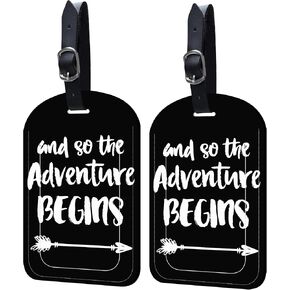 2 Pack Luggage Tags Boston Terrier PU Leather Baggage Handbag Suitcase Tags with Secure Strap Privacy Cover ID Labels,Business Travel Baggage Tag Identifier