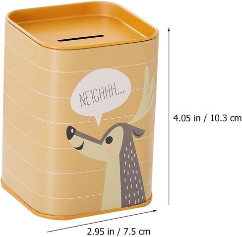 FAVOMOTO 4PCS Piggy Bank، جرة توفير الكرتون Piggy Bank Money Bank Cash Coin Jar صندوق توفير المال لحامل العملات المعدنية المزخرفة الصغيرة in Kuwait