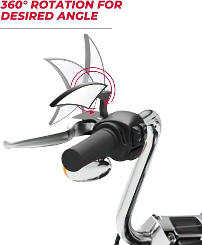 KEMIMOTO Spear Blade Mirrors للدراجات النارية مرايا الرؤية الخلفية زوج واحد من المرايا الجانبية الرياضية لشارع Glide Electra Glide Softail Dyna 1982-2020 2021 2022 (أسود) in Saudi Arabia