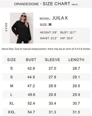 ORANDESIGNE Oversized Graphic Sweatshirt for Women Long Sleeve Crewneck Pullover Casual Fall Hoodie Tops 2024 in Kuwait