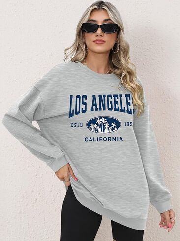 ORANDESIGNE Oversized Graphic Sweatshirt for Women Long Sleeve Crewneck Pullover Casual Fall Hoodie Tops 2024 in Kuwait