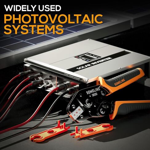 SOMELINE® Solar Connector Crimping Tool Kit, 14-10 AWG Crimper for Solar Panel Cables, Tool Kit with 12 Pairs of Solar Connectors and Wrench and Stripper and Crimper, Solar Panel Connectors in Saudi Arabia