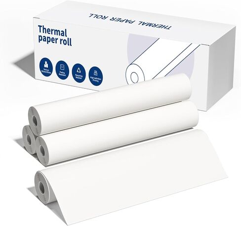 US Letter Thermal Printer Paper 4 Roll, 8.5 inches Compatible with Phomemo M832, M834, M835, A80, MT810 and Other Portable Thermal Printers (4Rolls | 8.5''x27') in Kuwait